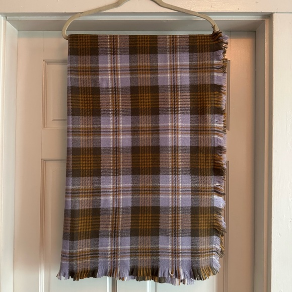 L.L. Bean Accessories - L.L. Bean Plaid Scarf in Brown and Purple